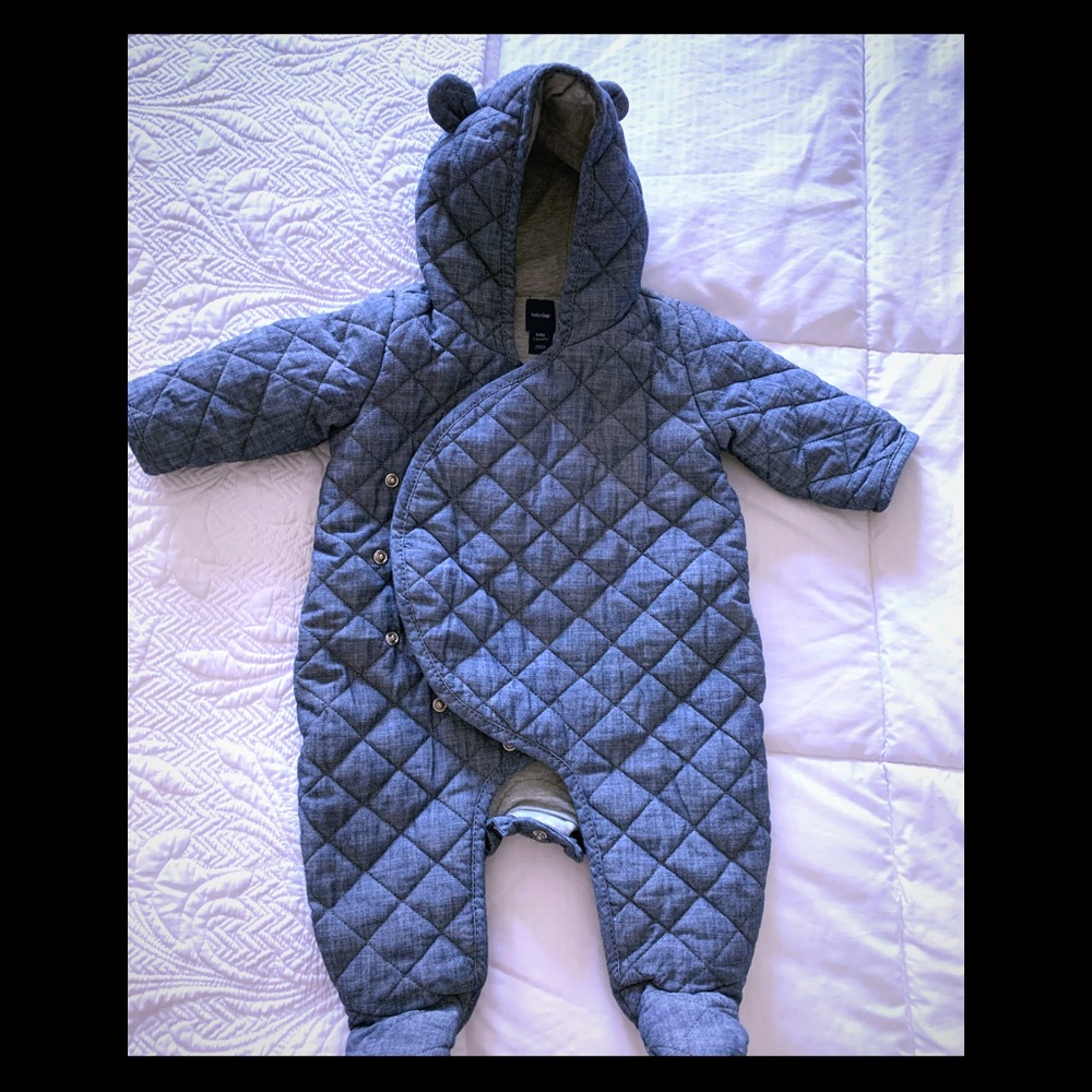 Baby gap denim one piece coat